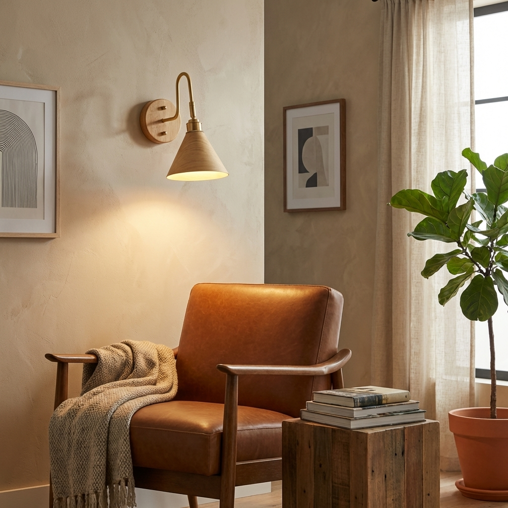 Alver Wood Wall Light