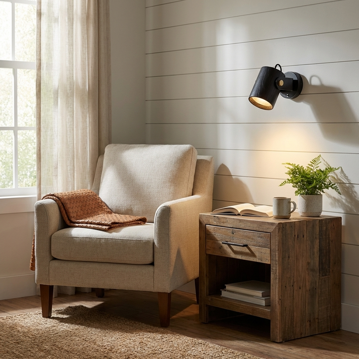 Brinka Wood Wall Spotlight