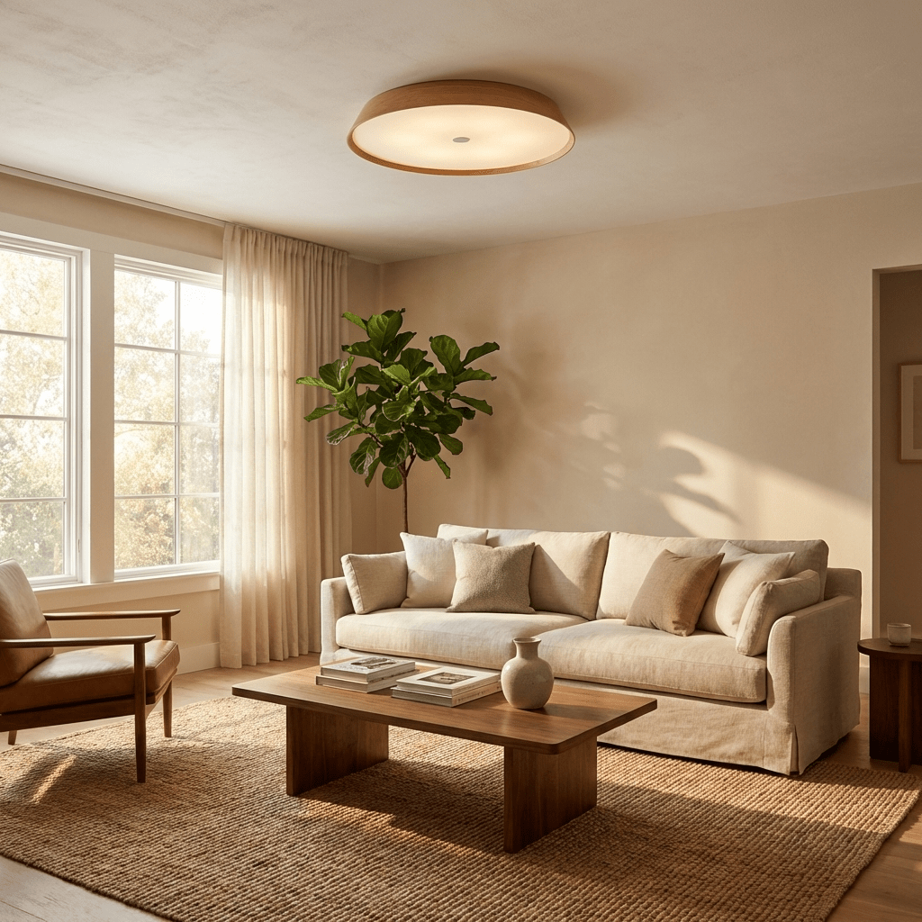 Lunara Wooden Ceiling Light - Vakkerlight