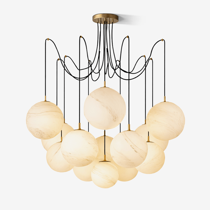 Celestara Alabaster Orb Chandelier - Vakkerlight