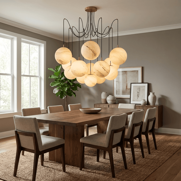Celestara Alabaster Orb Chandelier - Vakkerlight