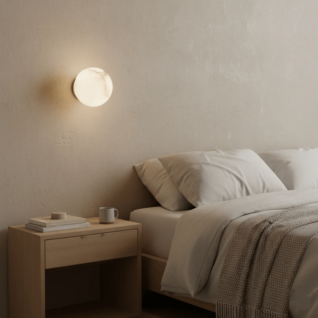 Alabaster Mini Orb Wall Lamp - Vakkerlight