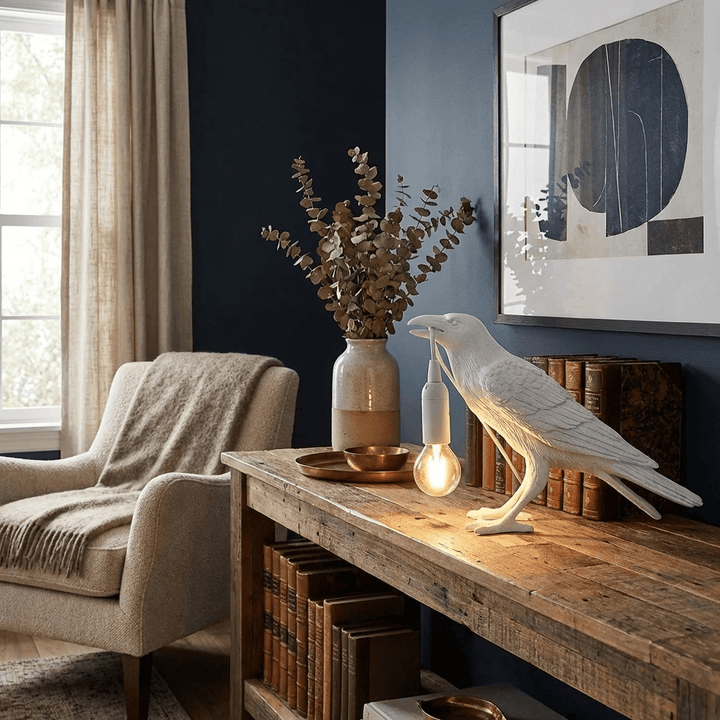 Raven Resin Table Lamp