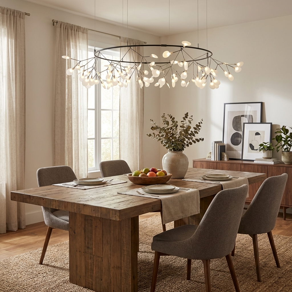 Black Firefly LED Chandelier