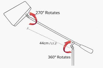 Luminária de Mesa Birdy — Dimension drawings 1