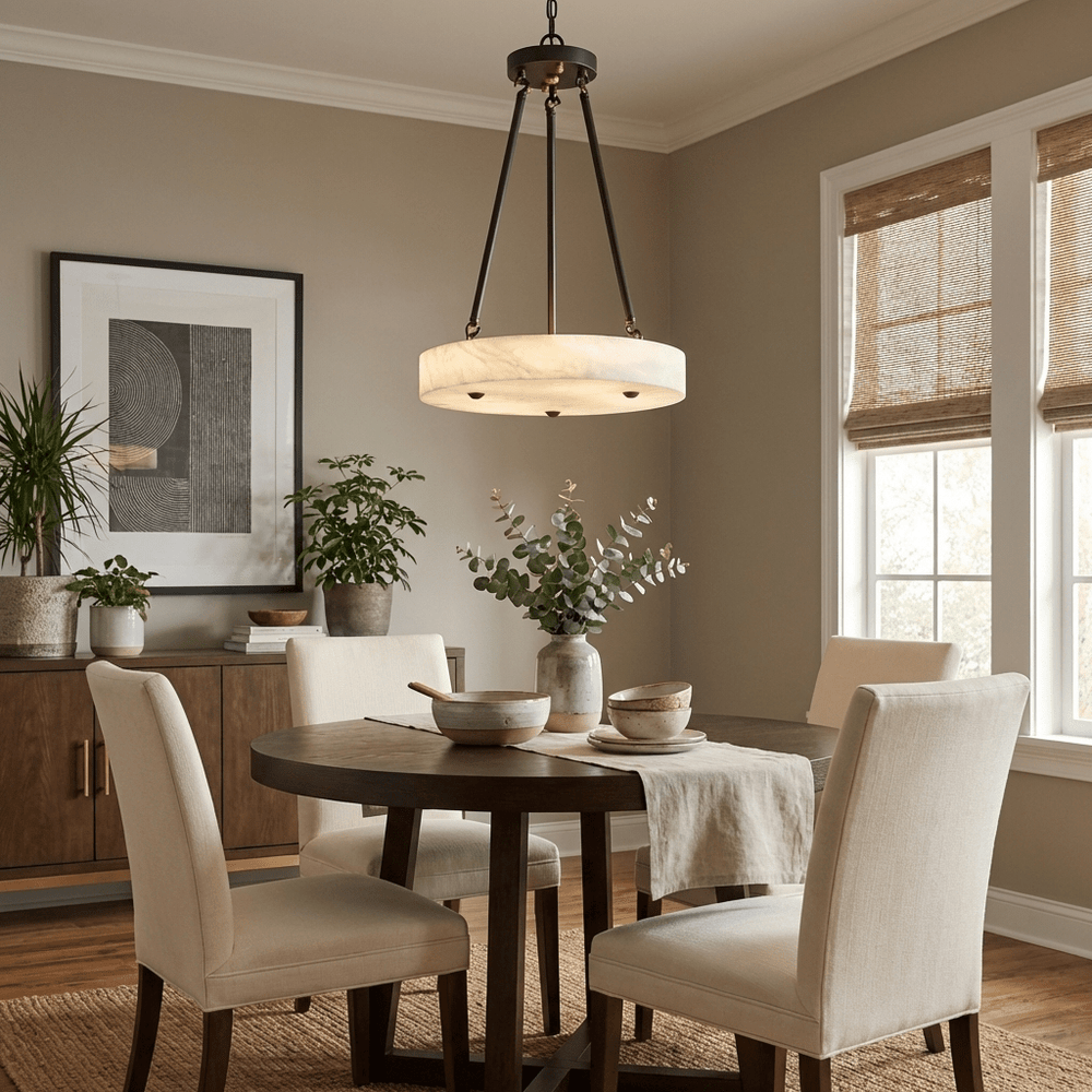 Aurelia Alabaster Disc Pendant Light - Vakkerlight