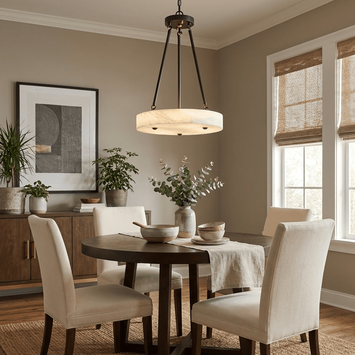 Aurelia Alabaster Disc Pendant Light - Vakkerlight