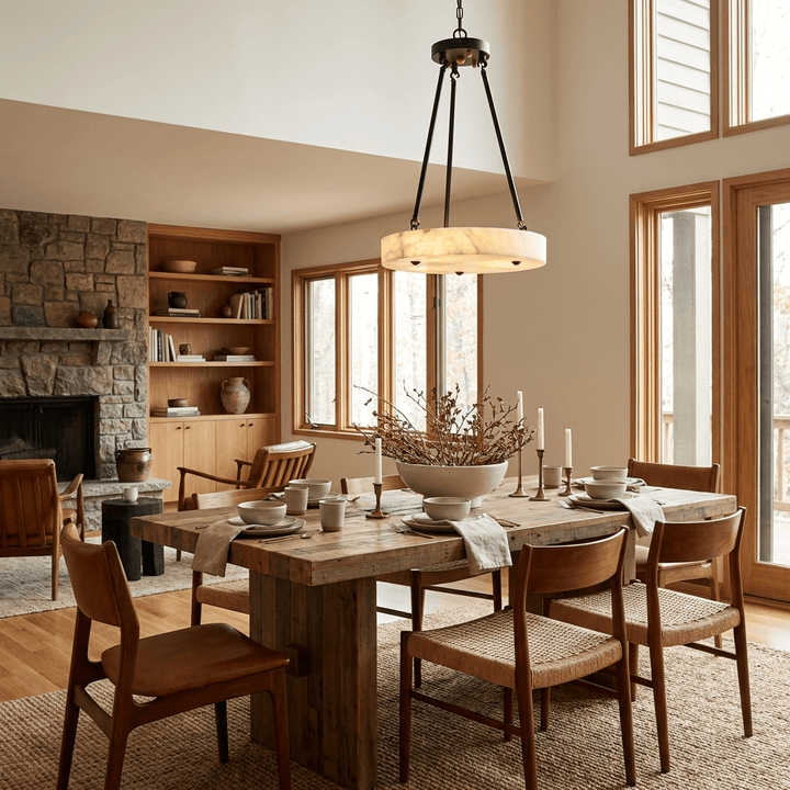 Aurelia Alabaster Disc Pendant Light - Vakkerlight