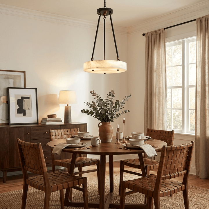 Aurelia Alabaster Disc Pendant Light - Vakkerlight