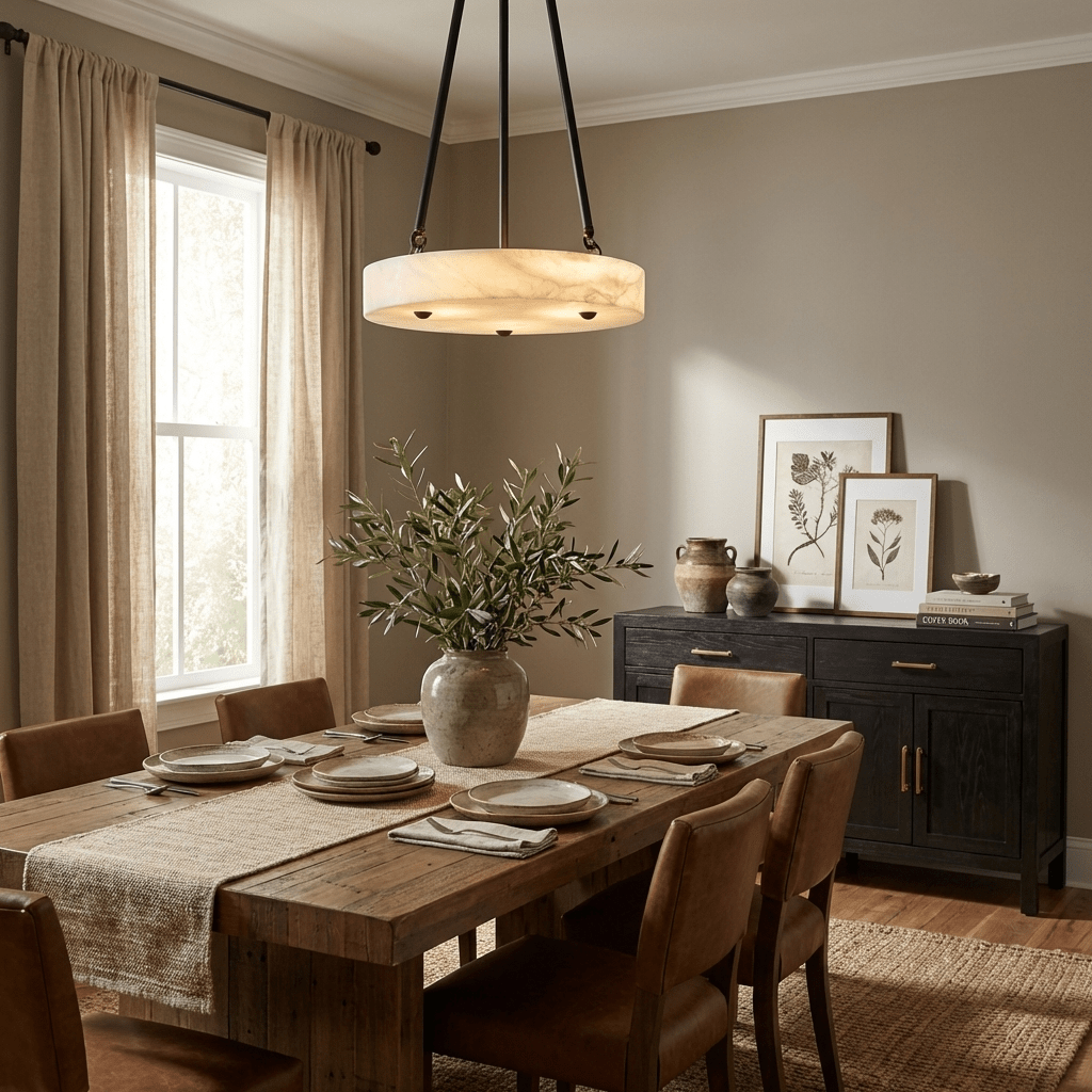 Aurelia Alabaster Disc Pendant Light - Vakkerlight