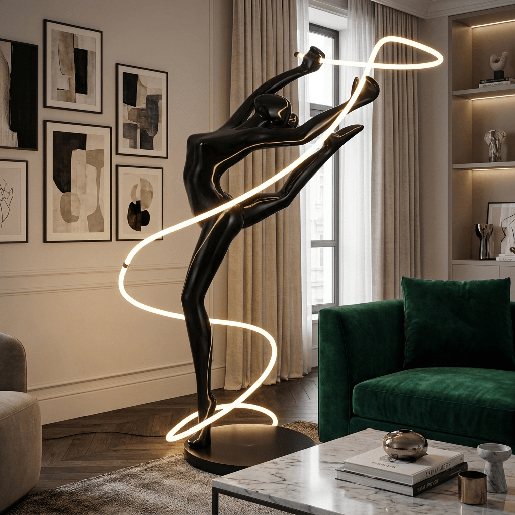 Aurelia Ribbon Dancer Floor Lamp - Vakkerlight