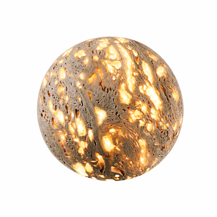 Luma Vein Stone Sphere Wall Light - Vakkerlight