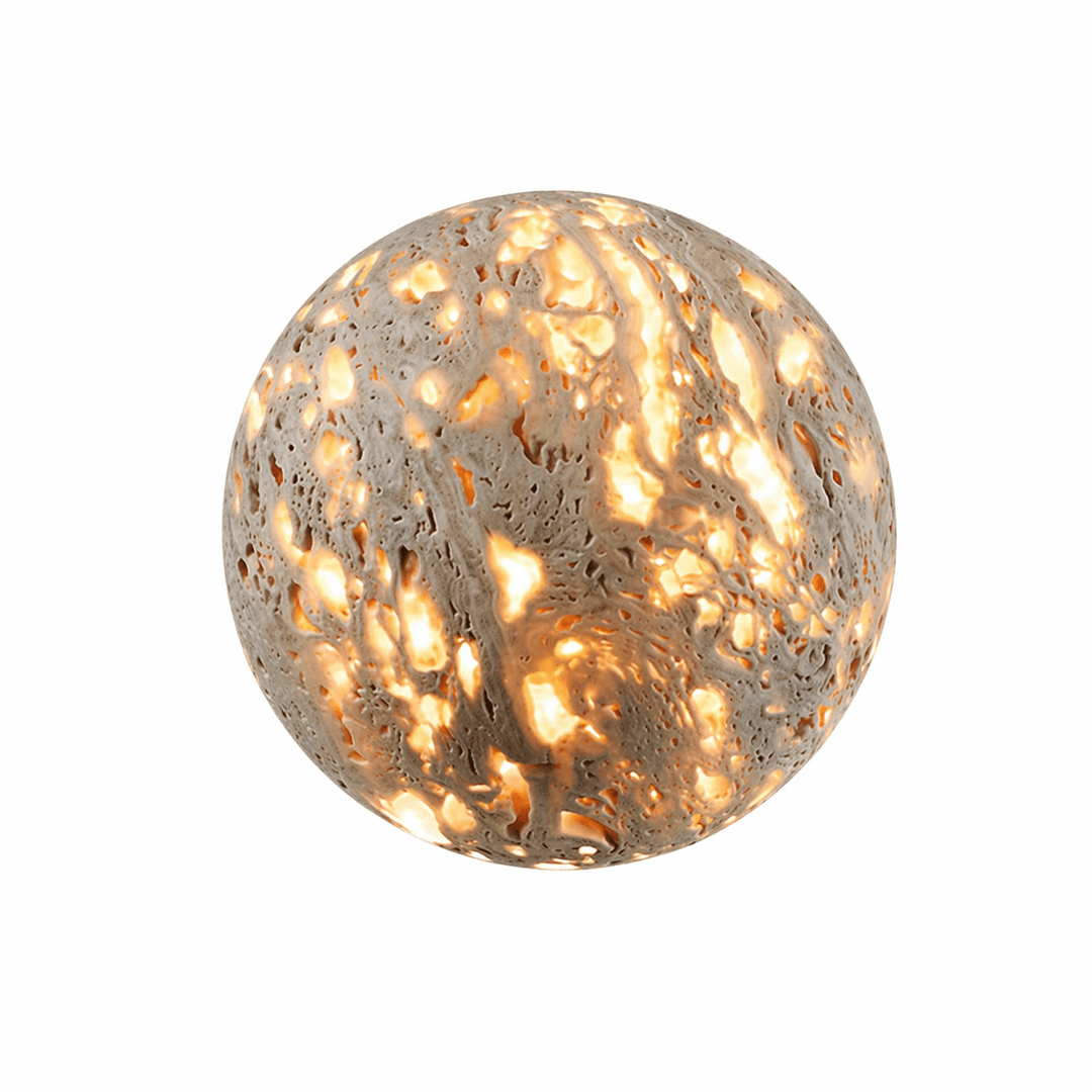 Luma Vein Stone Sphere Wall Light - Vakkerlight