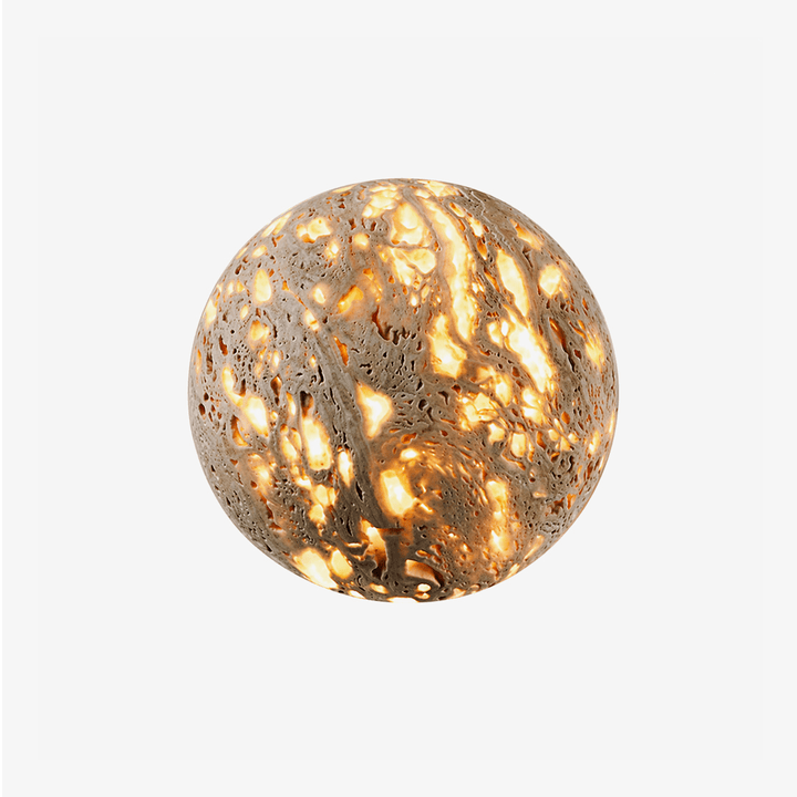 Luma Vein Stone Sphere Wall Light - Vakkerlight