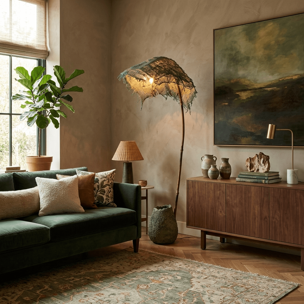 Linen Canopy Floor Lamp - Vakkerlight