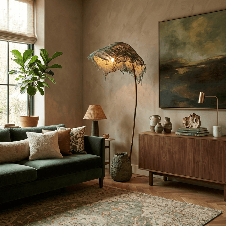 Linen Canopy Floor Lamp - Vakkerlight