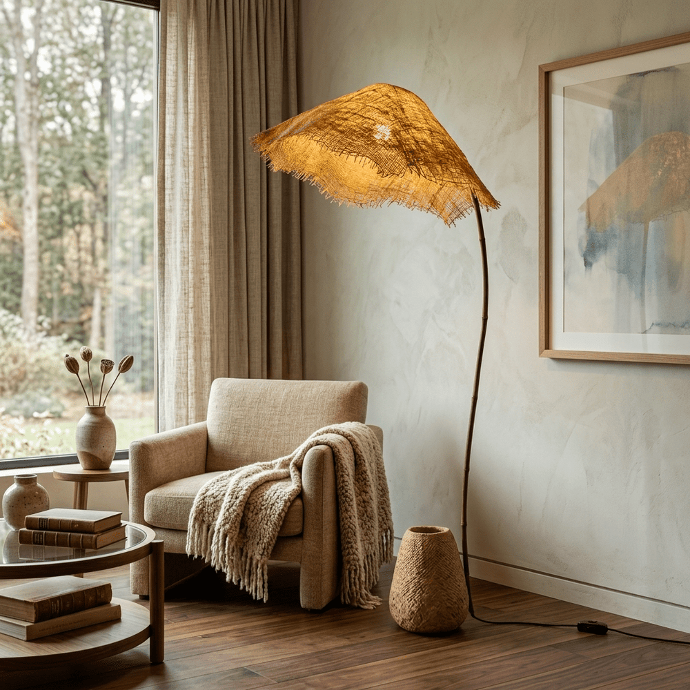 Linen Canopy Floor Lamp - Vakkerlight
