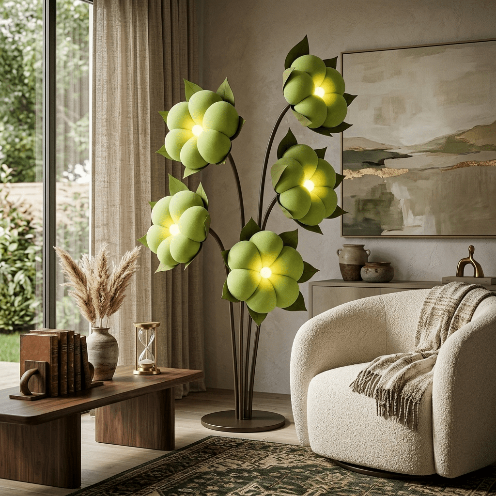 Green Blossom Floor Lamp - Vakkerlight