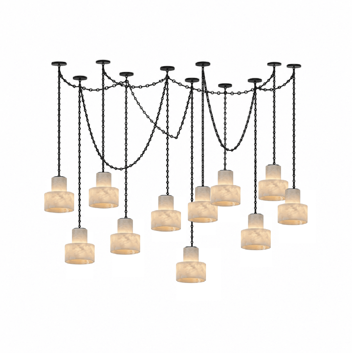 Multi - Tier Chain Drum Pendant Lamp - Vakkerlight
