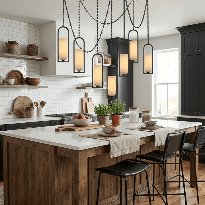 Cascading Chain Lantern Chandelier - Vakkerlight