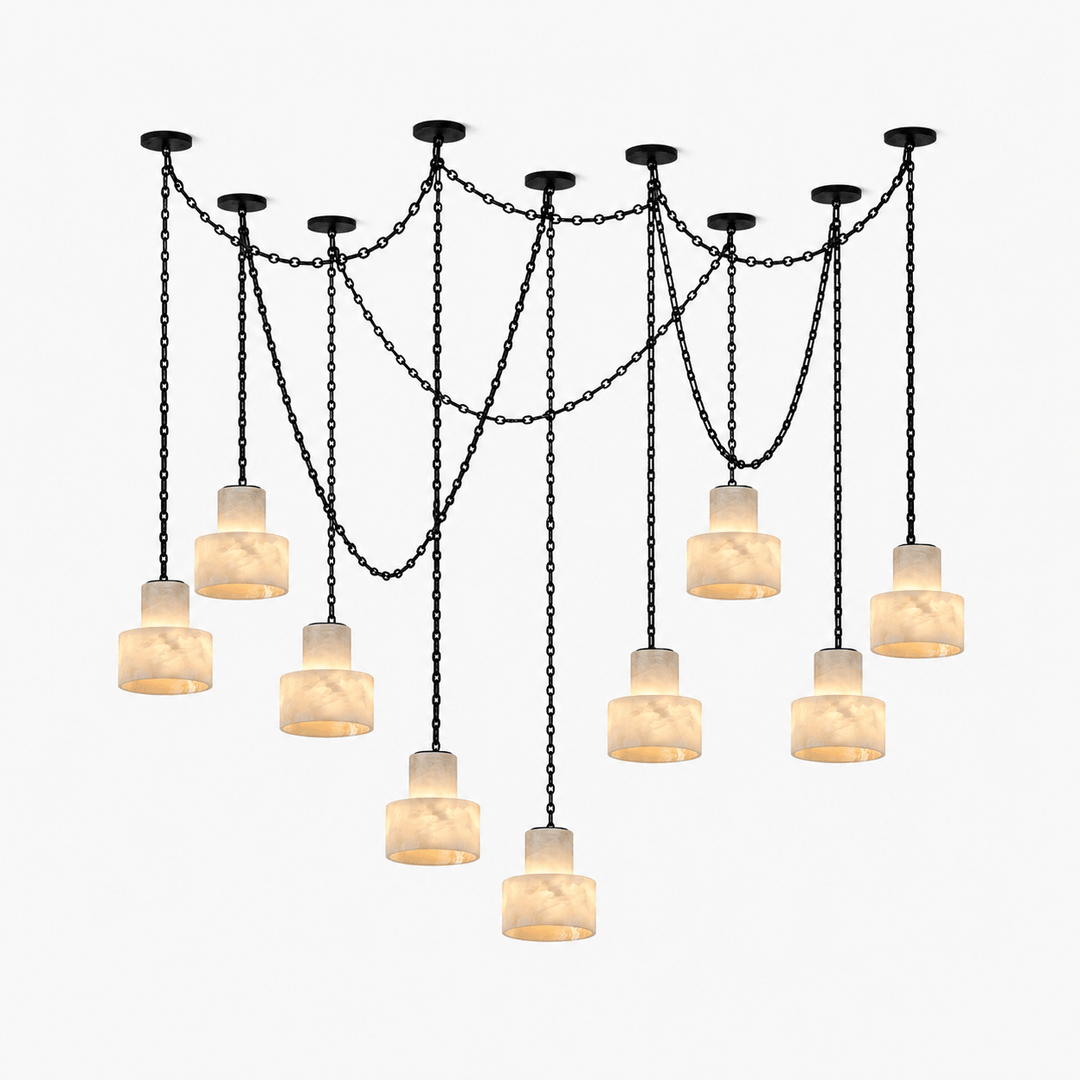 Multi - Tier Chain Drum Pendant Lamp - Vakkerlight