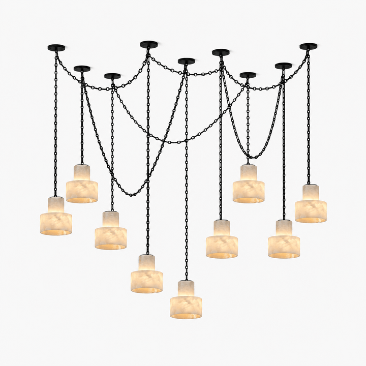 Multi - Tier Chain Drum Pendant Lamp - Vakkerlight