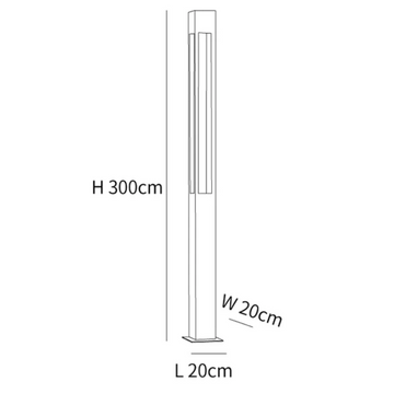 Luminaire de Jardin sur Poteau Extérieur — Dimension drawings 2