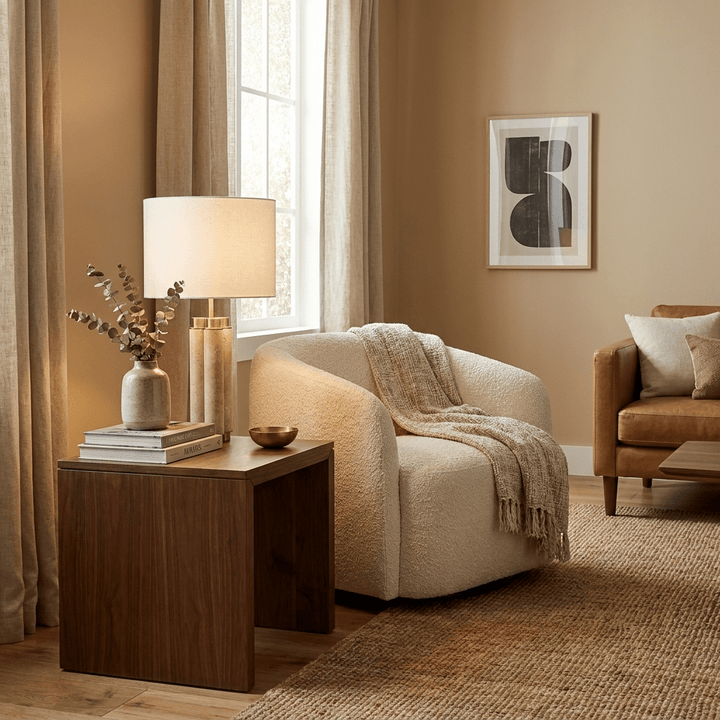 Colonnade Travertine Table Lamp - Vakkerlight