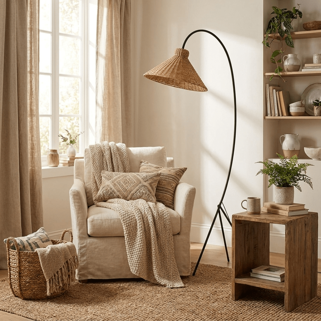 Tana Woven Floor Lamp - Vakkerlight