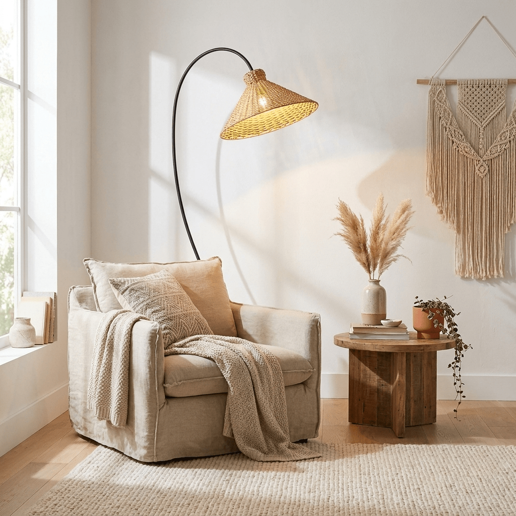 Tana Woven Floor Lamp - Vakkerlight