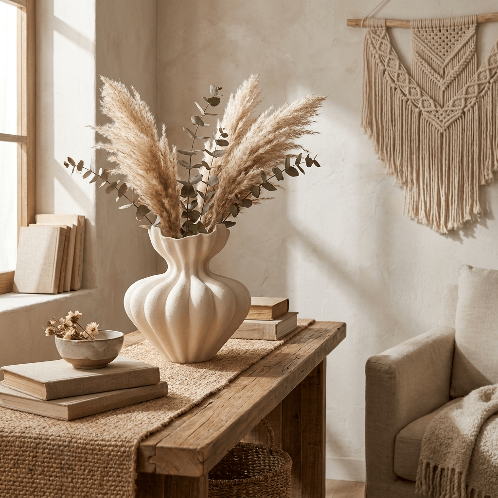 Fluted Bloom Ceramic Vase - Vakkerlight