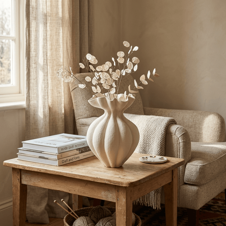 Fluted Bloom Ceramic Vase - Vakkerlight
