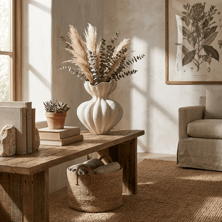 Fluted Bloom Ceramic Vase - Vakkerlight
