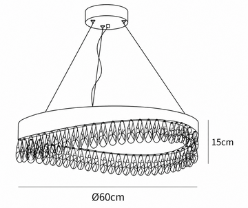 Candelabro de Varillas de Cristal — Dimension drawings 1