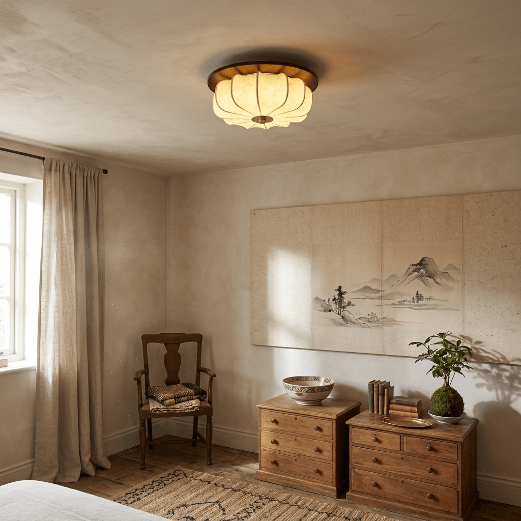 Elowen Fabric Ceiling Light - Vakkerlight