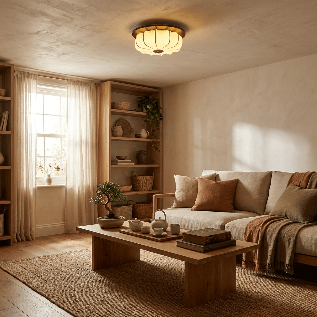 Elowen Fabric Ceiling Light - Vakkerlight