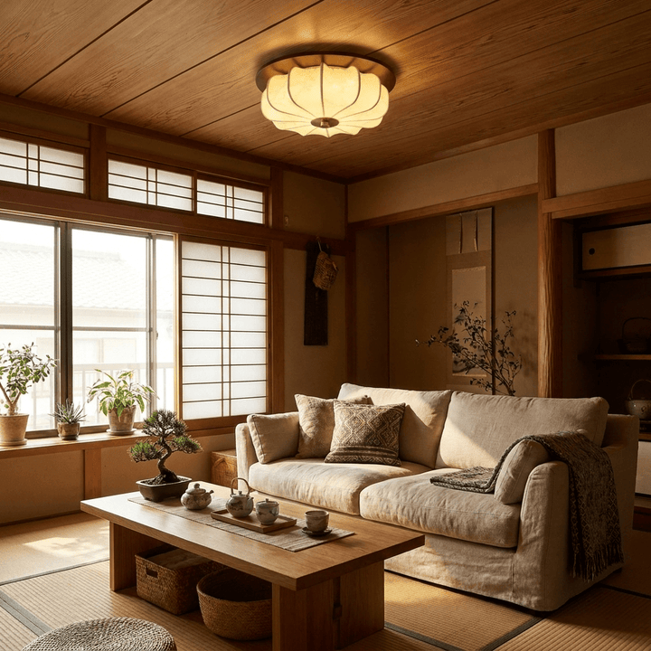 Elowen Fabric Ceiling Light - Vakkerlight