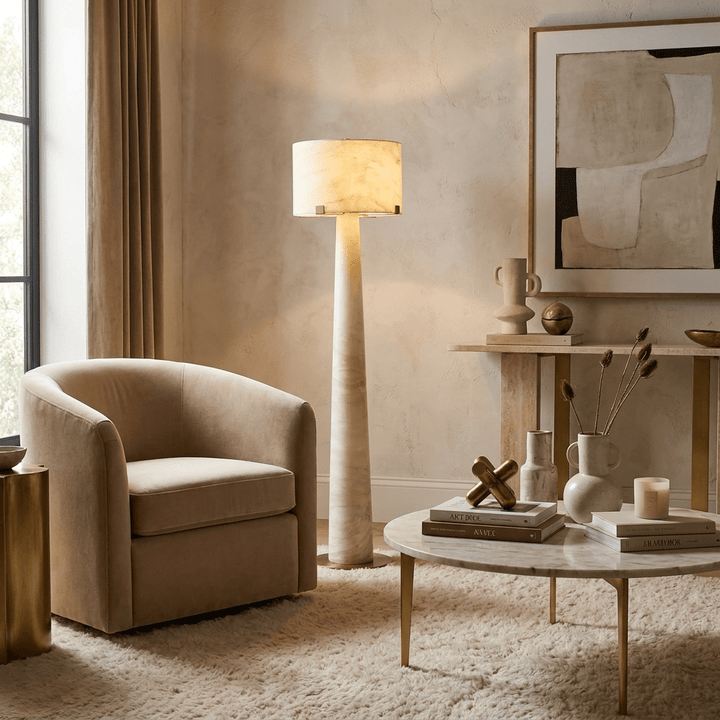Aterion Alabaster Floor Lamp - Vakkerlight