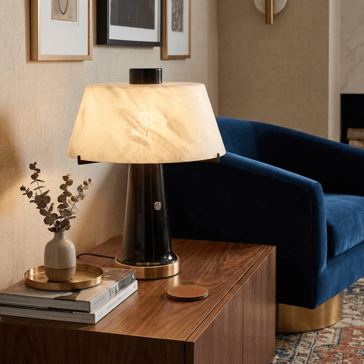 Trapezia Alabaster Desk Lamp - Vakkerlight