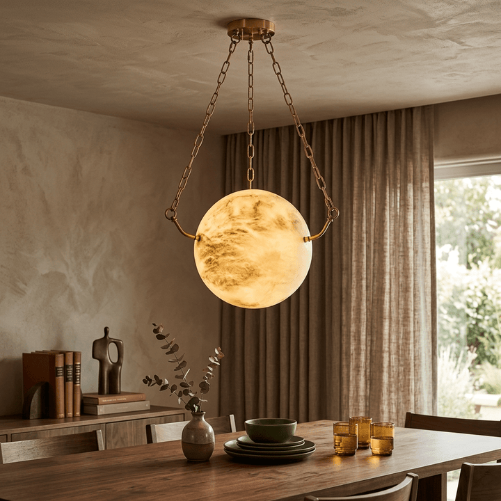 Alabaster Sphere Pendant Lamp - Vakkerlight