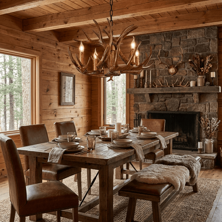 Rustic Antler Lodge Chandelier - Vakkerlight