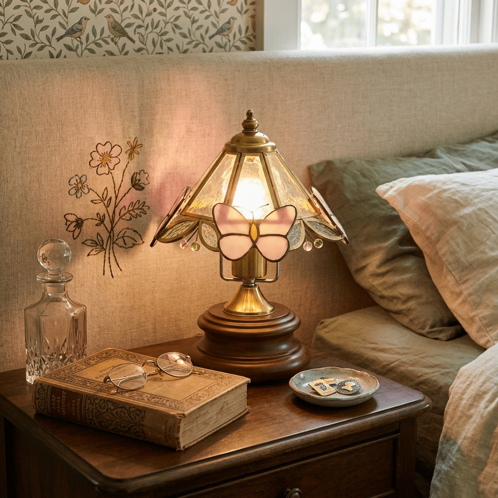 Butterfly Glow Tiffany Table Lamp - Vakkerlight