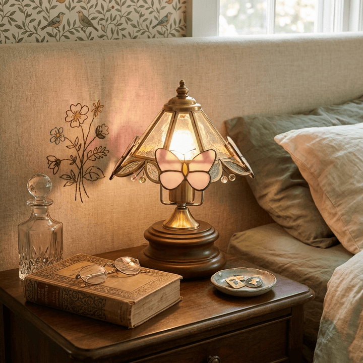 Butterfly Glow Tiffany Table Lamp - Vakkerlight