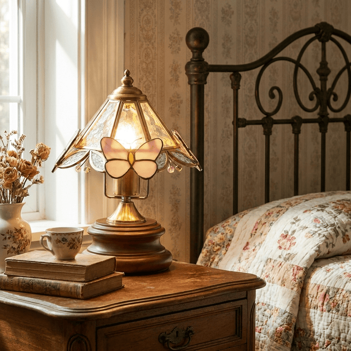 Butterfly Glow Tiffany Table Lamp - Vakkerlight