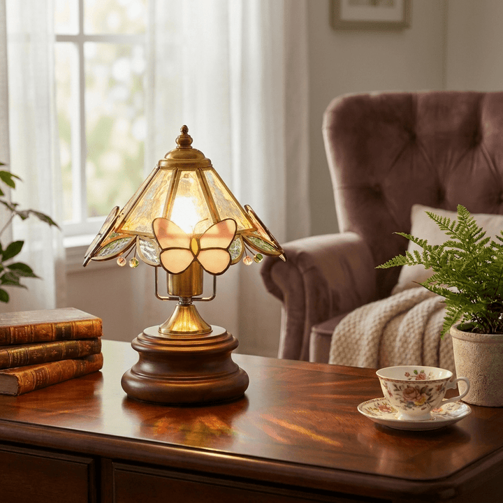 Butterfly Glow Tiffany Table Lamp - Vakkerlight