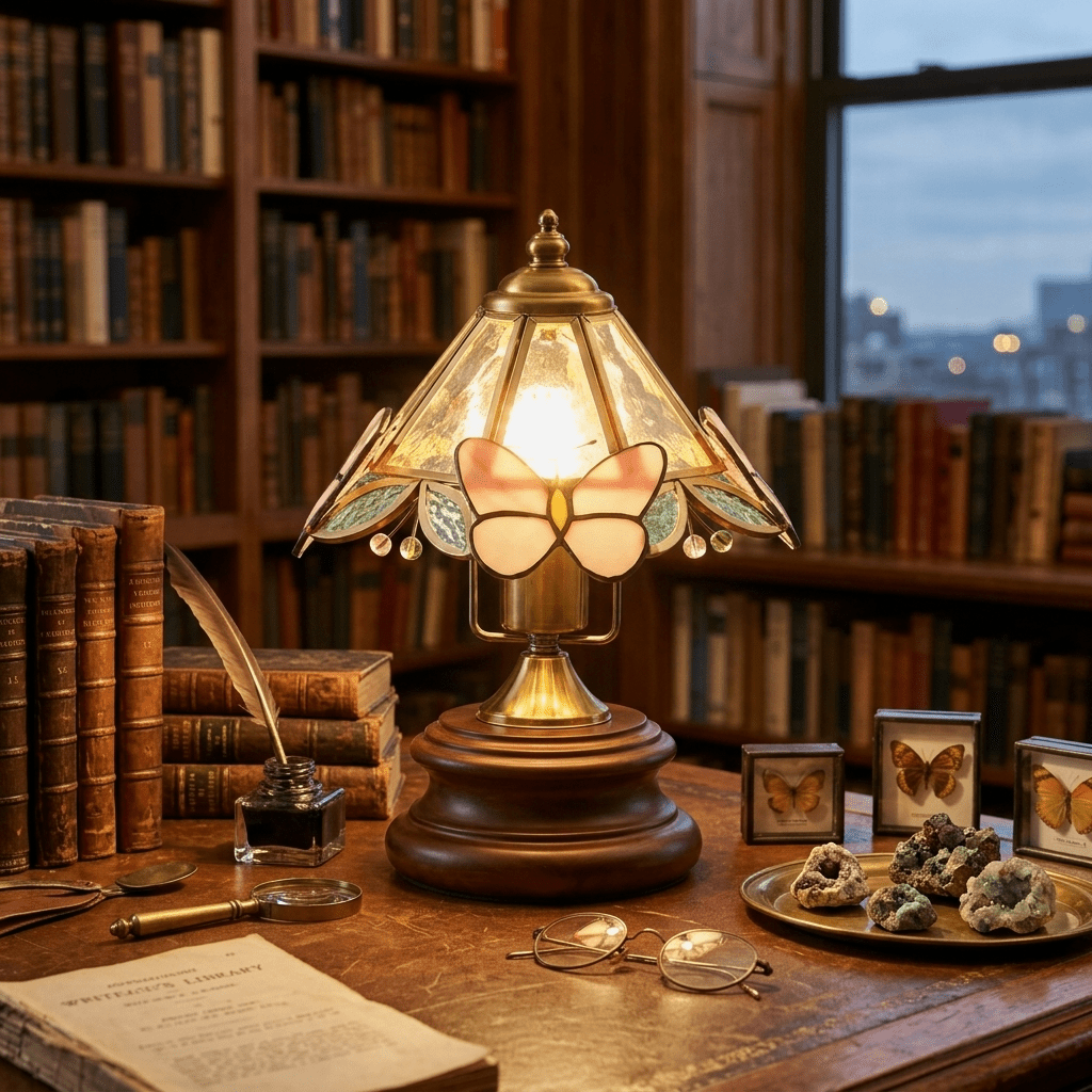 Butterfly Glow Tiffany Table Lamp - Vakkerlight