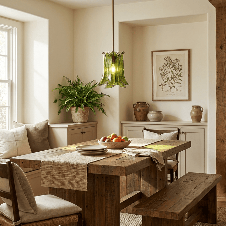 Olive Petal Glass Pendant Lamp - Vakkerlight