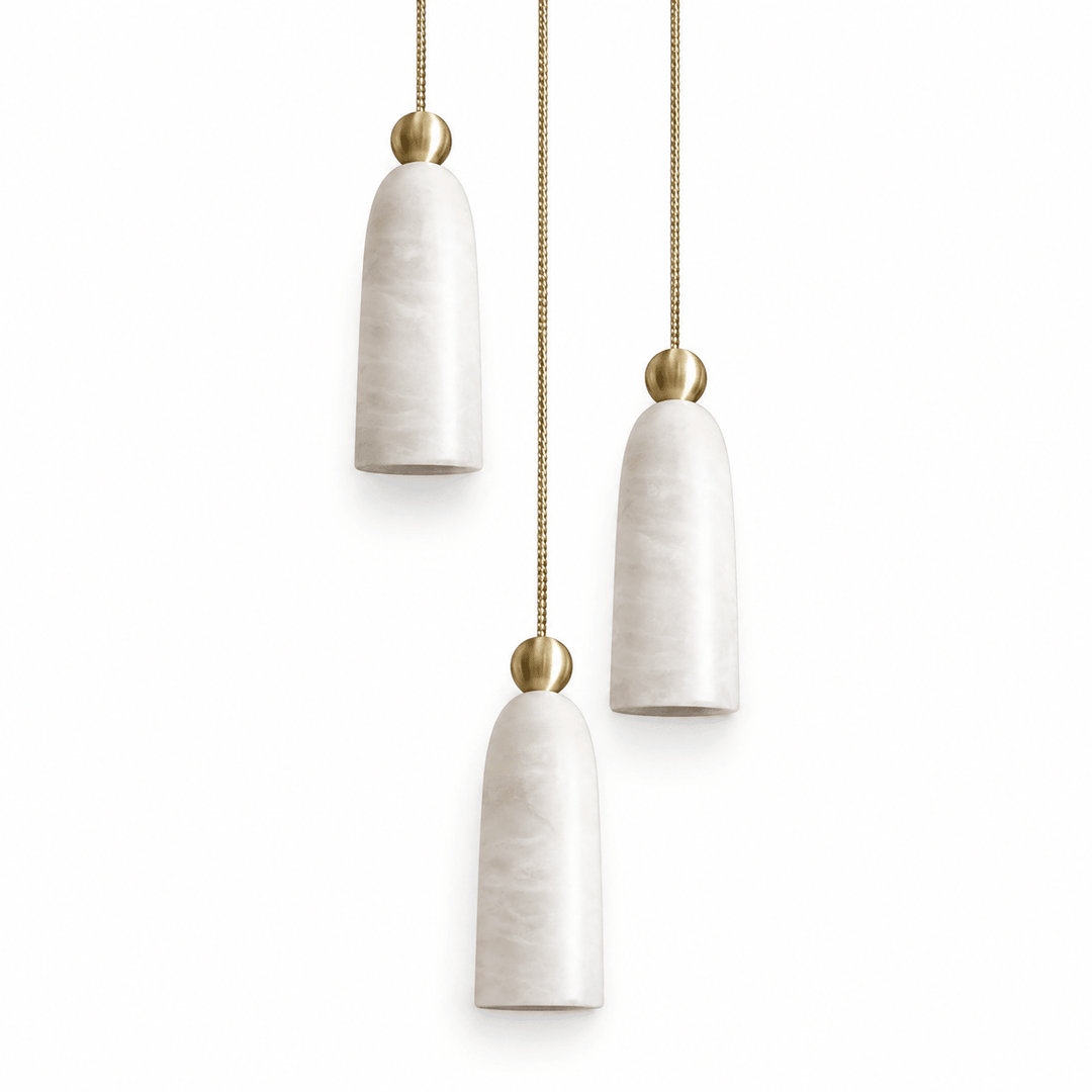 Alabaster Bell Cluster Pendant Lamp - Vakkerlight