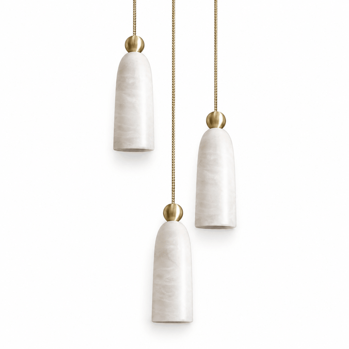 Alabaster Bell Cluster Pendant Lamp - Vakkerlight