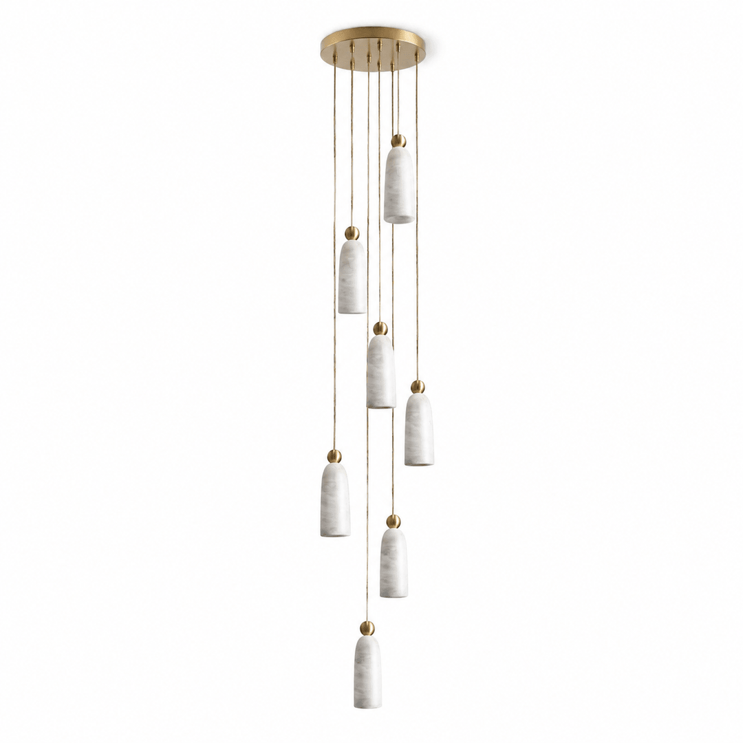 Alabaster Bell Cluster Pendant Lamp - Vakkerlight
